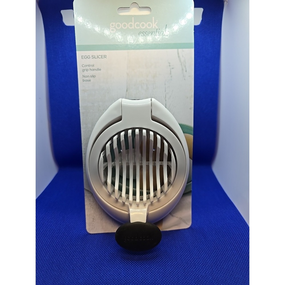GoodCook Classic Egg Slicer Stainless Steel Wires White Control Grip NonSlip